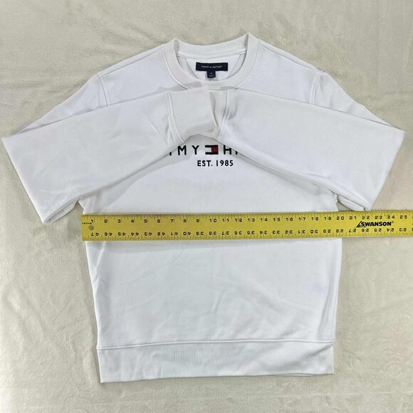 Tommy Hilfiger Logo Crewneck Casual Preppy Mens Sweatshirt Medium - Picture 7 of 10
